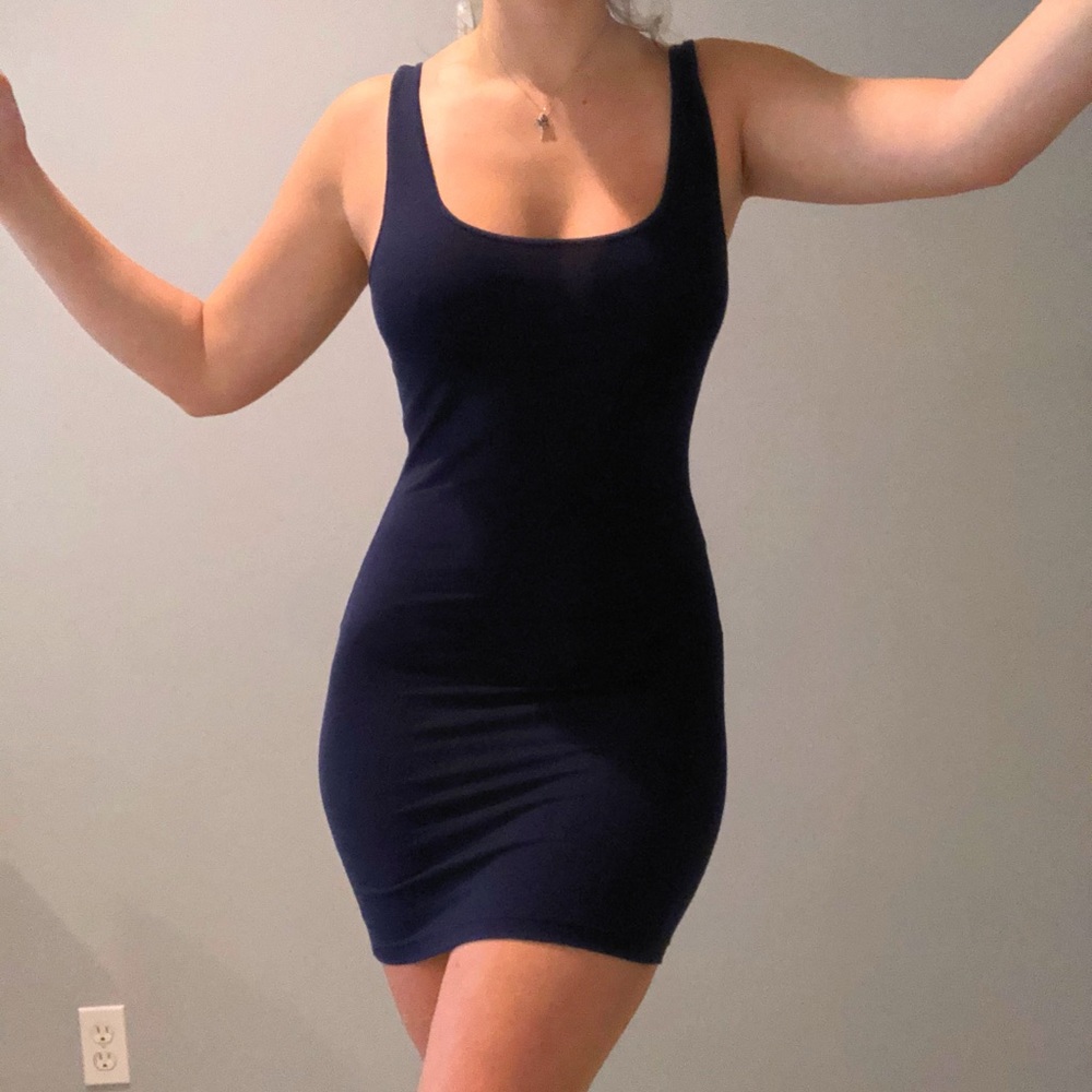 Dark blue bodycon dress